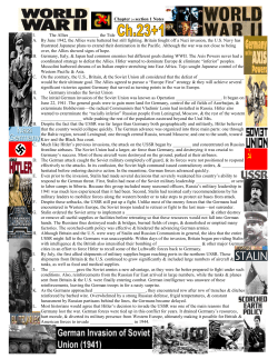 Chapter 24 section 1 Notes I. The Allies ______ the Tide A. By June