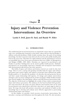 Injury and Violence Prevention Interventions: An Overview
