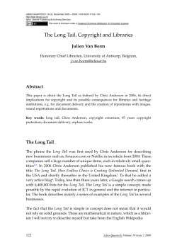 The Long Tail, Copyright and Libraries