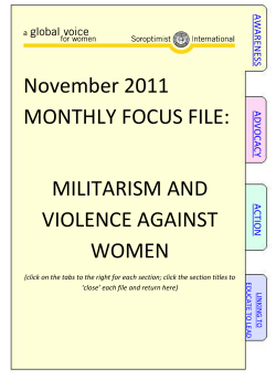 MILITARISM AND VIOLENCE AGAINST WOMEN