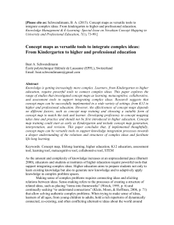 Concept maps as versatile tools - Infoscience