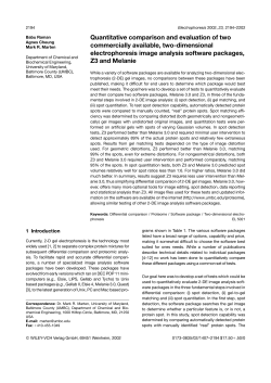 Quantitative comparison and evaluation of two