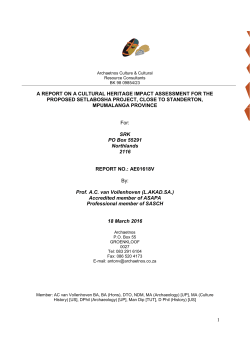 1 a report on a cultural heritage impact