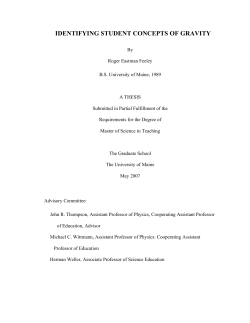 identifying student concepts of gravity