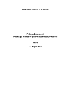 MEB 5: Package leaflet of pharmaceutical products