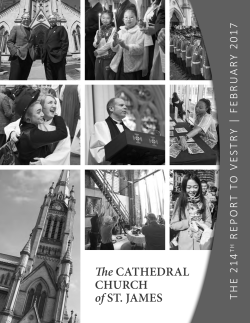Organization Reports - The Cathedral Church of St. James