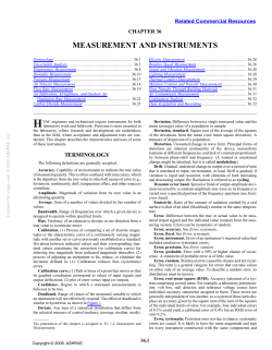 F36 SI: Measurement and Instruments