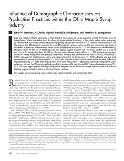 Influence of Demographic Characteristics on Production Practices