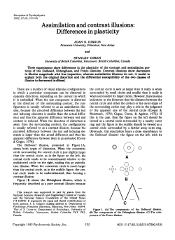 Assimilation and contrast illusions: Differences in plasticity