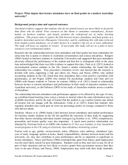 Project: What impact does lecture attendance have on final grades