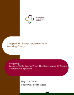 ICN SG2 Project Report, Final - International Competition Network