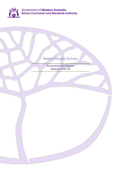 General Year 12 sample course outline - SCSA