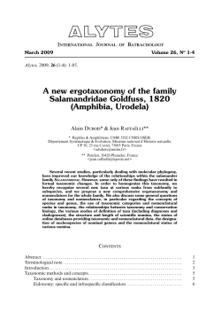 A new ergotaxonomy of the family Salamandridae Goldfuss, 1820