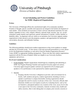 Protest and Speaker Guidelines - Pitt Student Affairs