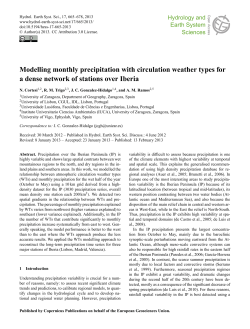 Modelling monthly precipitation with circulation weather types for a