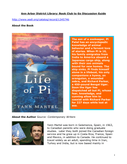 Guide: Book clubs to go : Life of Pi