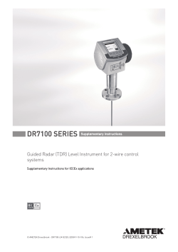 dr7100 series - AMETEK Drexelbrook