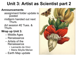 Unit 3: Artist as Scientist part 2