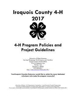 Iroquois County 4-H 2017 - University of Illinois Extension