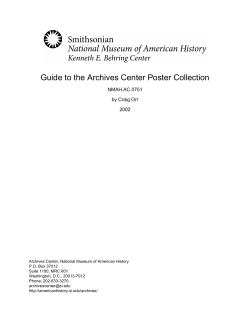 Guide to the Archives Center Poster Collection