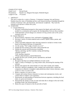 1 CHARLOTTE`S WEB Grade Level: Second Grade Presented by