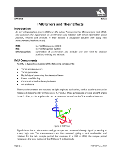 IMU Errors and Their Effects