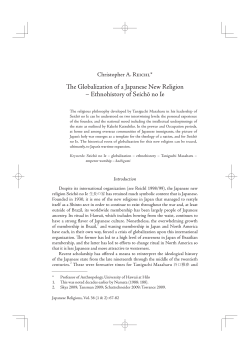 The Globalization of a Japanese New Religion &ndash; Ethnohistory of