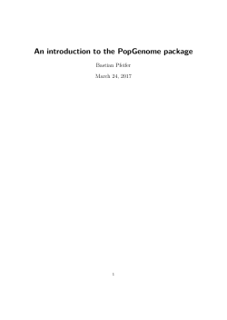 An introduction to the PopGenome package