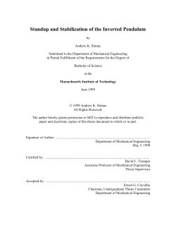 Standup and Stabilization of the Inverted Pendulum