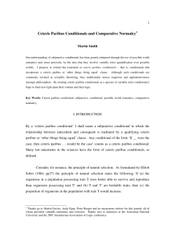 Ceteris Paribus Conditionals and Comparative Normalcy