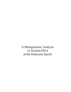 A Metagenomic Analysis of Ancient Sedimentary DNA