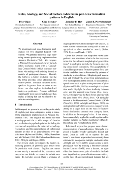 Rules, Analogy, and Social Factors Codetermine Past