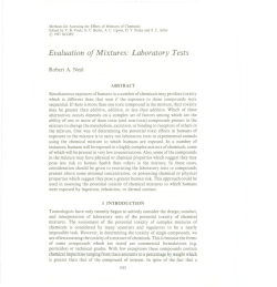 Evaluation of Mixtures: Laboratory Tests