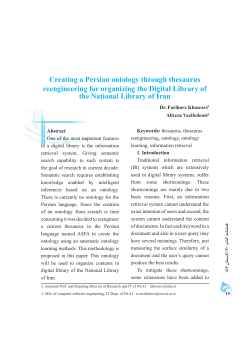Creating a Persian ontology through thesaurus reengineering for