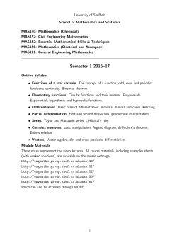 Maclaurin series and l`Hopital`s Rule