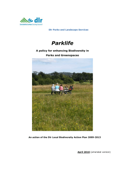 A Biodiversity Policy Document for the D&uacute;n Laoghaire