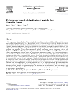 Phylogeny and genus-level classification of mantellid frogs