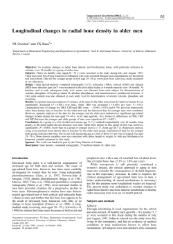 Longitudinal changes in radial bone density in older men