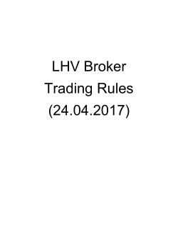 LHV Broker Trading Rules (24.04.2017)