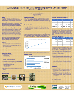 Quantifying Sugar Removal from Willow Biomass Using
