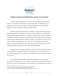 NAHU Policy Paper on the Employer Exclusion