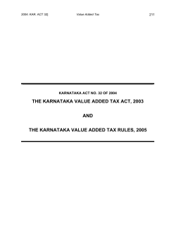 the Karnataka Value Added Tax Act, 2003