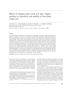Effects of charged amino acids at b and c heptad positions on
