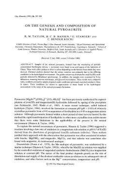 on the genesis and composition of natural pyroaurite