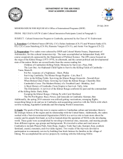 After Action Report - Cambodia