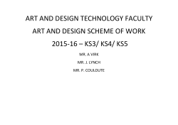 art and design technology faculty art and design scheme of work