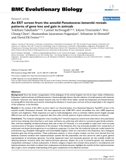 An EST screen from the annelid Pomatoceros lamarckiireveals