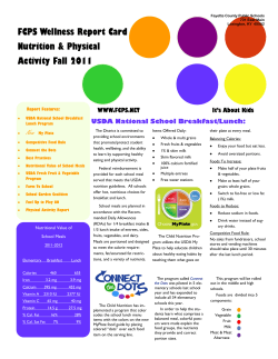 2011 Wellness Report - Fayette County Public Schools
