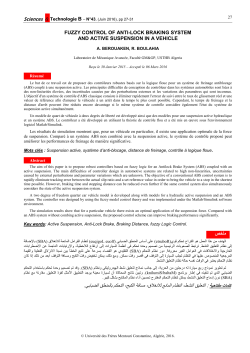 FUZZY CONTROL OF ANTI-LOCK BRAKING SYSTEM AND ACTIVE