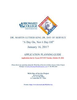 2017 MLK Day of Service Award Application